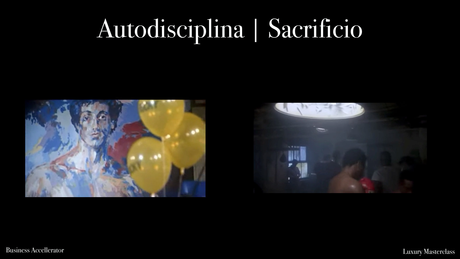 Il sacrificio: la palestra lussuosa e quella scomoda di Rocky III.
