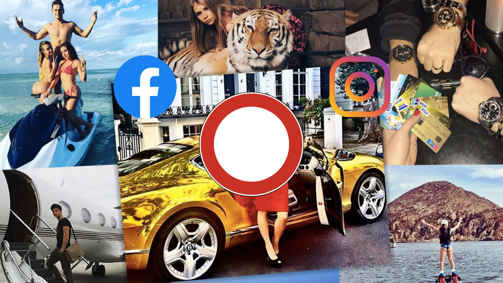 L'ostentazione della ricchezza sui social: da evitare.