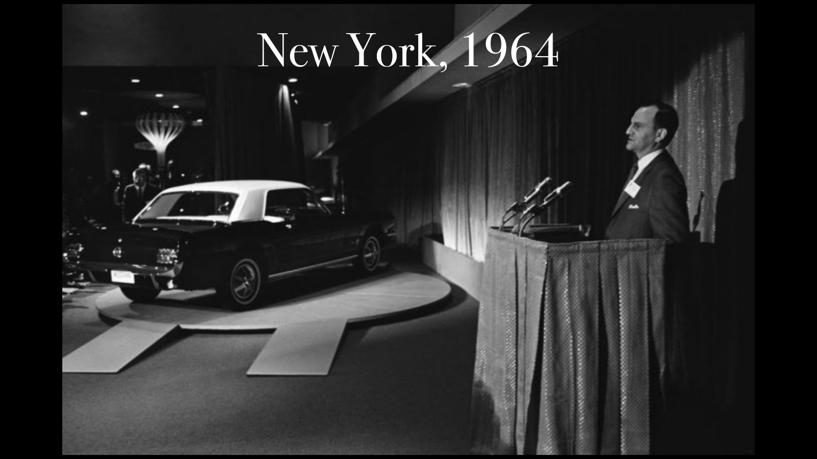 New York, 1964: la presentazione della Mustang.