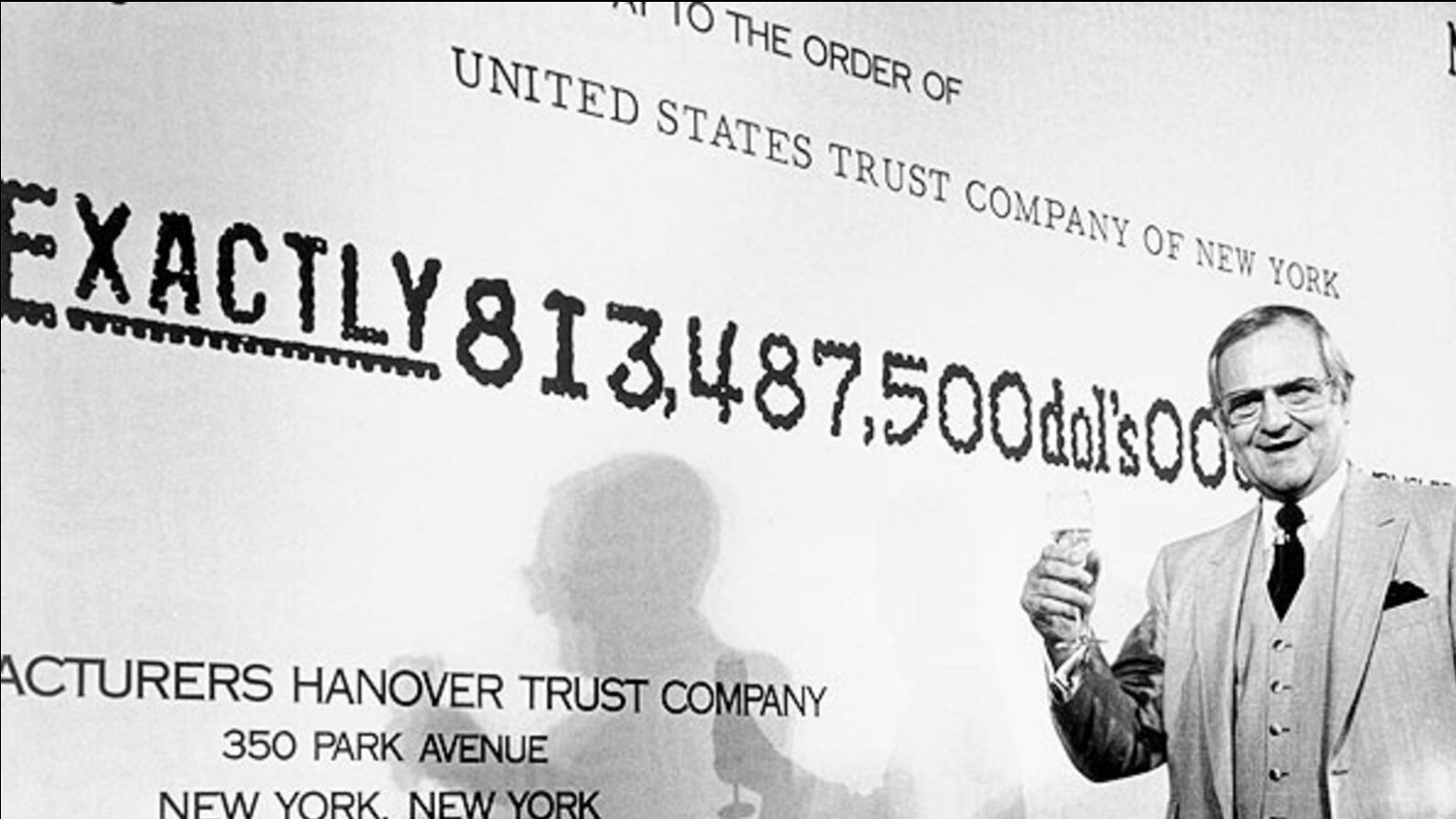 L'assegno da 813 milioni di dollari con cui Chrysler rimborsò i prestiti garantiti, 1983.