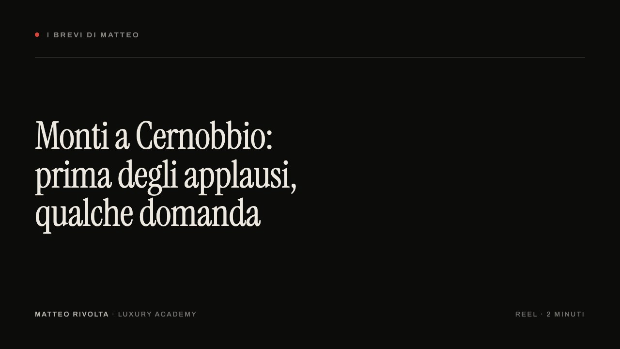 Monti at Cernobbio: before the applause, a few questions