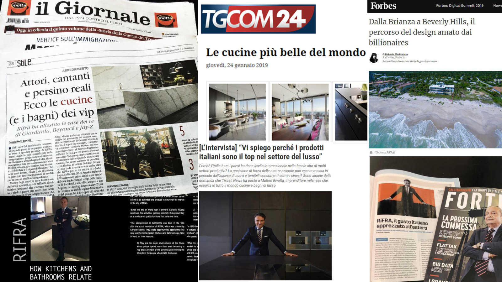 La rassegna stampa che precede la trattativa: Il Giornale, TGCOM24, Forbes, Fortune.