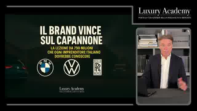 Slide: il brand vince sul capannone. La lezione da 790 milioni che ogni imprenditore italiano dovrebbe conoscere. BMW, Volkswagen, Rolls-Royce.
