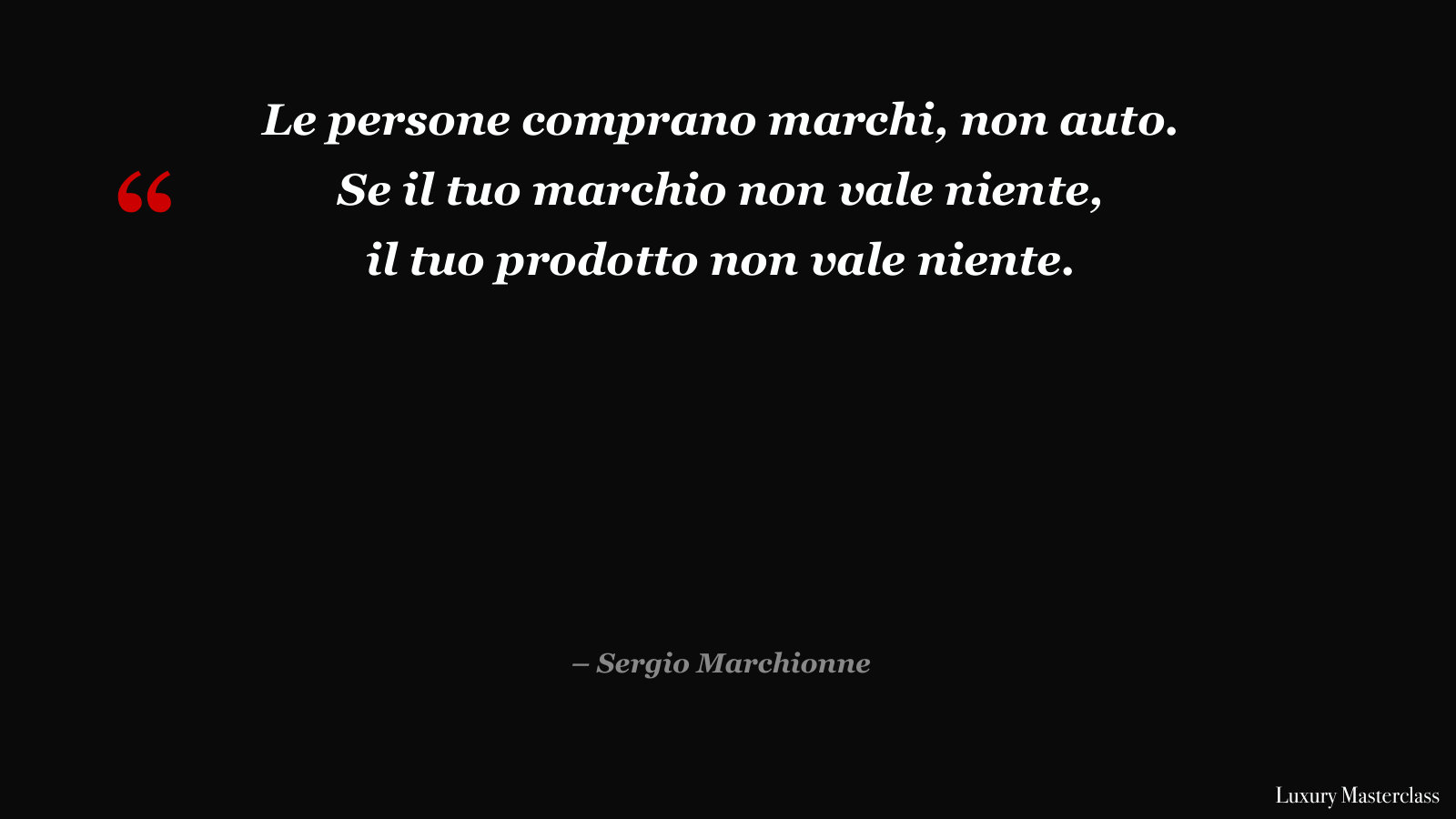 Le persone comprano marchi, non auto.