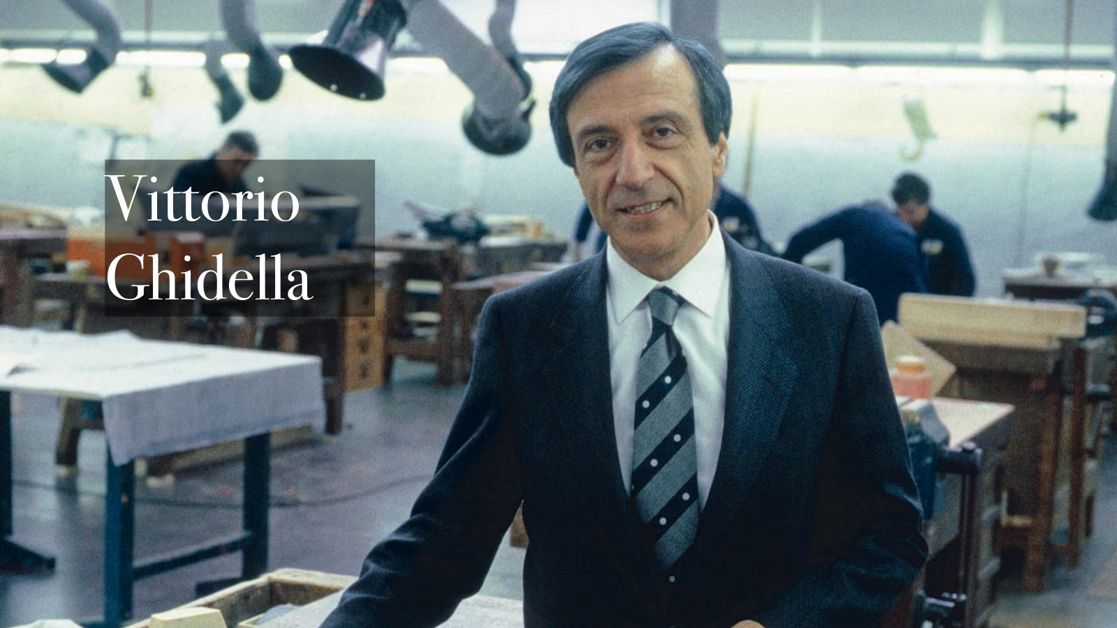 Vittorio Ghidella in the factory.