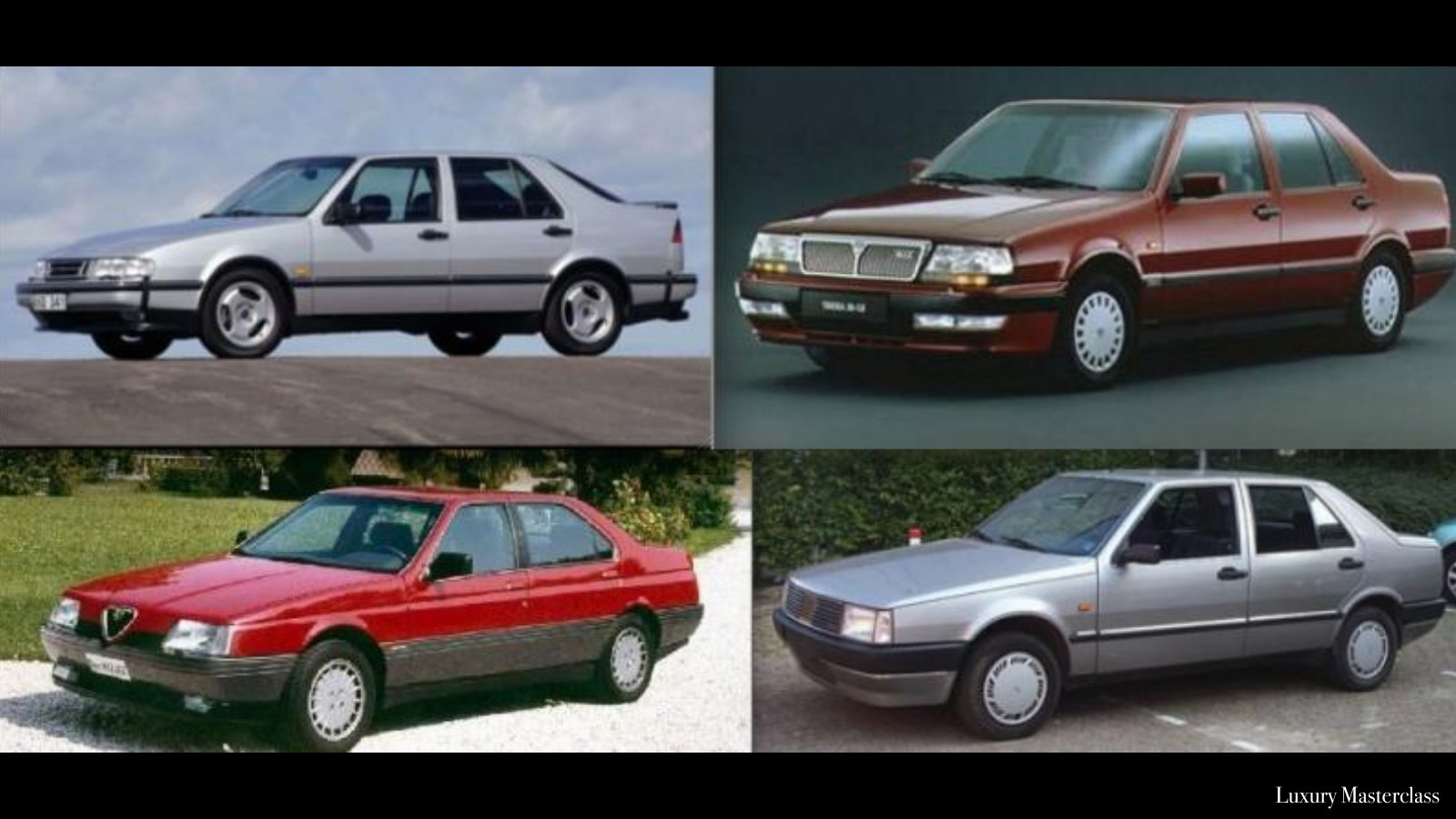 The range on the Tipo 4 platform: Croma, Thema, Alfa 164 and Saab 9000.